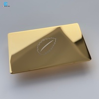 Carte de visite personnalisée en or miroir 24 carats RFID NFC, cartes de fidélité en or miroir NFC