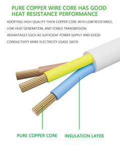 جودة عالية أوروبا إلى IEC-power 18AWG 5A/ww V 3-Prong لأجهزة الكمبيوتر - Product Image 6