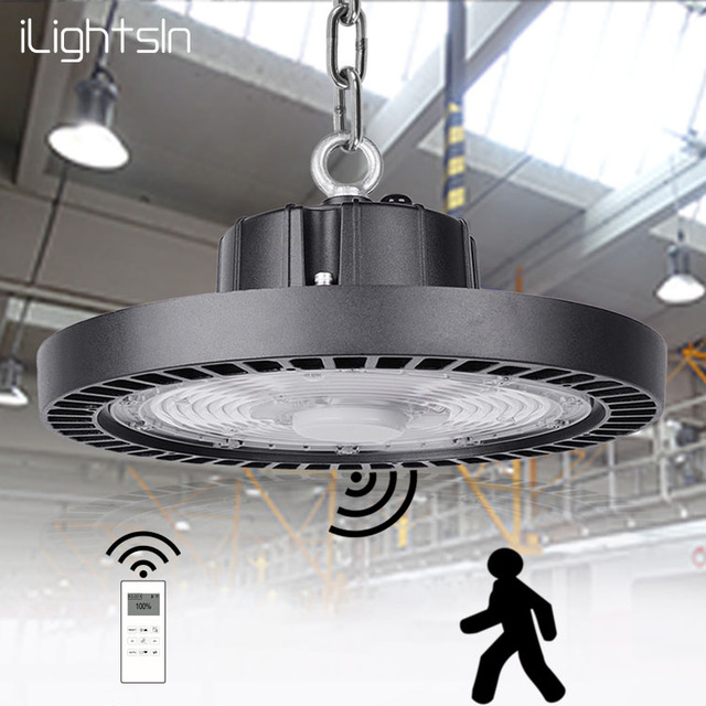 Energy-Efficient for LED High Bay Light 150lm/w Sensor Lighting Control System Plug-in Option for Indoor Garage Warehouse IP65