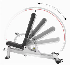 Panca per Pesi Regolabile DINUO con Rotelle Scorrevoli per Facile Movimento e Allenamento della Forza del Torace a <span class=keywords><strong>Casa</strong></span> o in Palestra - Product Image 3