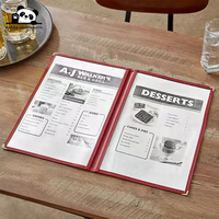 Porte-menu personnalisé, pochette pour menu de café, bar, restaurant, avec poches transparentes