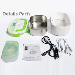 Portable Dual-purpose Electric heating lunch box for car and office and home hot lunch box