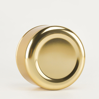 Pot en verre opale mat de luxe doré 15g 30g 50g
