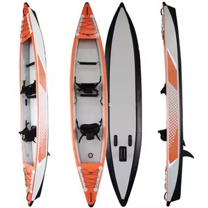 Dos asientos Drop-Stitch PVC Durable Plegable Portátil Explorar Pesca Viaje Inflable Kayak Barco - Product Image 4