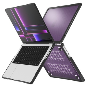 Funda Protectora Resistente para Computadora Portátil de 14 Pulgadas, Estilo Ejecutivo, para MacBook Pro 14 A2442 con Soporte - Product Image 1