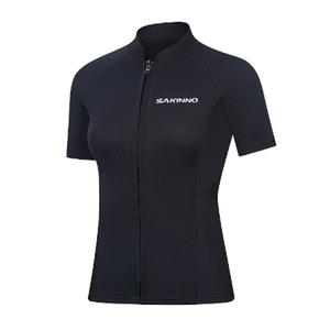 Muta in Neoprene uomo donna 2 pezzi estate surf muta da sub camicia a maniche corte con pantaloncini per sport acquatici W913 - Product Image 3