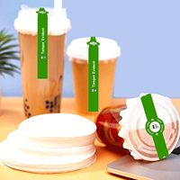 Autocollants en papier anti-effraction pour les couvercles des boissons |   500 étiquettes rectangulaires pour livraison de repas, scellées pour la fraîcheur, 1x9