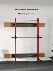 Nuevo Rack <span class=keywords><strong>de</strong></span> Sentadillas Multifuncional Comercial, <span class=keywords><strong>Jaula</strong></span> <span class=keywords><strong>de</strong></span> <span class=keywords><strong>Potencia</strong></span> <span class=keywords><strong>Plegable</strong></span> Montada en la Pared para Ejercicios <span class=keywords><strong>de</strong></span> Fuerza y Acondicionamiento Físico - Product Image 4