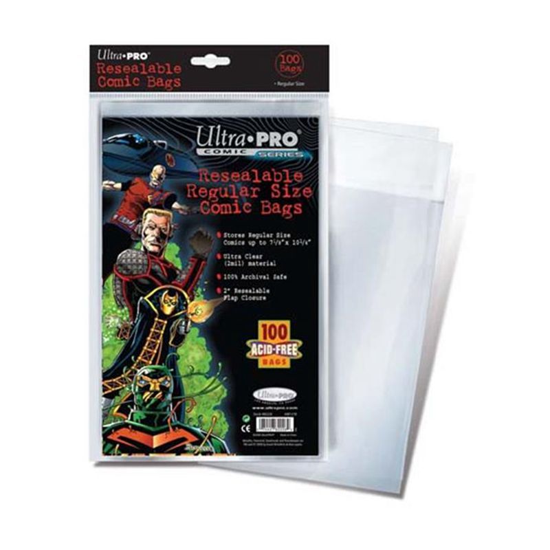 N'icePackaging 200 Comic Book Sleeves - Super Clear OPP Plastic Bags - 7.2 X 10 Inches - Reusable & Protective