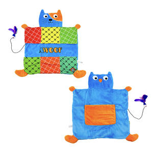 Çevre dostu sevimli yumuşak peluş kedi ped makinesi yıkanabilir kapalı kedi ve köpek interaktif Pet oyuncak kırışıklık kedi battaniye - Product Image 5