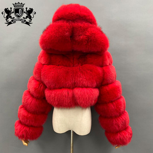 Manteau en fourrure de <span class=keywords><strong>renard</strong></span> véritable pour femme, veste en fourrure de <span class=keywords><strong>renard</strong></span>, mode féminine, court, fourrure de <span class=keywords><strong>renard</strong></span> véritable, vente en gros, Janefur, hiver - Product Image 3