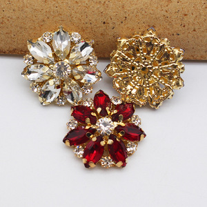 Nút Kim Cương Hợp Kim Lạ Mắt Nút Hình Tròn Đính Pha Lê Màu Sắc Nút Hình Hoa Kim Cương Giả - Product Image 6