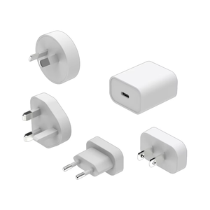 USB-A Type-C GaN Fast Charging Wall Adapter OCP/OVP Protected QC3.0/PD 20W Output Power For UK-EU-US Phone Charger Day