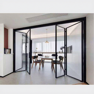 <span class=keywords><strong>Puerta</strong></span> Plegable de Aluminio para Oficina, Terraza, Balcón, Veranda, <span class=keywords><strong>Puerta</strong></span> Corredera Plegable de Vidrio para Patio - Product Image 1