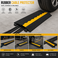 Pare-chute de vitesse professionnel en PVC et caoutchouc, mobile, pour extérieur, protection de câbles et de tuyaux routiers, 1 canal, pour la circulation