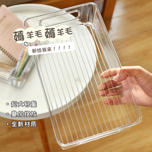 Acrylic Desktop Storage <b>Box</b> Rectangular Transparent With Drawers 1L Capacity For <b>Makeup</b> Organizers On Table - Product Image 2