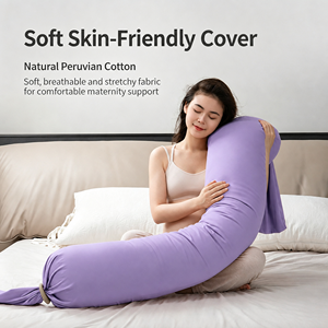 Oreiller de grossesse en forme de bonbon, long oreiller de maternité <span class=keywords><strong>pour</strong></span> femmes enceintes, <span class=keywords><strong>pour</strong></span> dormeurs latéraux, avec housse douce et lavable - Product Image 3