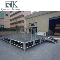 Scène portable en alliage d'aluminium avec escalier, plateforme modulaire, scène de concert