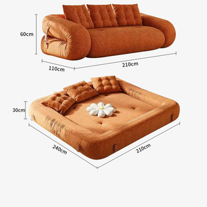 Sofá <span class=keywords><strong>Cama</strong></span> Multifuncional para Humanos y Perros, Sofá Compacto Envasado al Vacío para Relajación, Sofá Plegable - Product Image 4