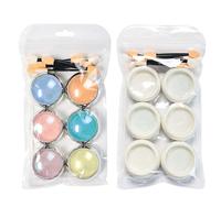 Vente en gros de poudre miroir magique pour ongles Ensemble de 6 pièces Poudre Aurora Fée néon Poudre de coquille d'ongle ultra fine