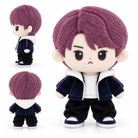 Poupées en peluche personnalisées CE CPC de haute qualité OEM ODM pour stars Kpop et groupes de garçons, jouets en peluche coréens pour bébés, faible MOQ, logo personnalisé