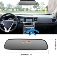 Système de capteur de stationnement de voiture étanche vue nocturne rétroviseur bourdonnant système de détection de Distance de moniteur de Radar de recul inverse