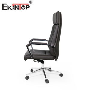 Silla de Oficina Moderna de Cuero Sinonis, Silla Giratoria Ejecutiva Minimalista, Silla de Escritorio con Respaldo Alto para Espacio de Trabajo Profesional - Product Image 4
