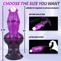 Jouets sexuels pour adultes, plug anal extensible, imperméable, en silicone violet, perles roulantes, pompe magnétique portable pour hommes
