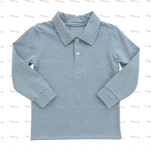Set di tutine per vestiti per bambini in maglia di cotone monogramma Polo primaverile a manica lunga tutina per neonato - Product Image 5