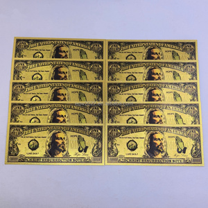 Die Auferstehung Jesu Goldbanknote Kreuz PET Vergoldete Folienbanknote Sammlerstück Geschenk für Weihnachten - Product Image 2