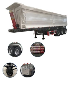 Camión volquete de 60 toneladas resistente a precio de fábrica, semirremolque, remolque utilitario, camión volquete en venta, remolques para barcos y embarcaciones - Product Image 3