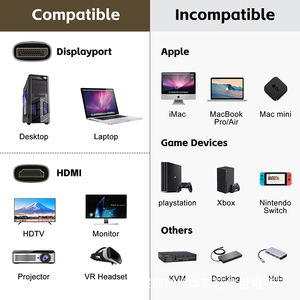 <span class=keywords><strong>Cable</strong></span> DisplayPort <span class=keywords><strong>1.2</strong></span> a HDMI 2.0 de 4k 60hz, Aleación de Aluminio y Trenzado de Nailon, 1m/2m/3m, para Juegos, Cine en Casa, TV - Product Image 6