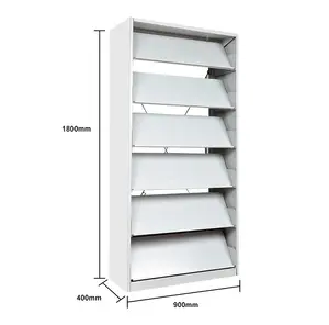 Revistero para biblioteca, estante para libros, caja de cartón de Metal, muebles de biblioteca escolar, acero laminado en frío de alta calidad, RAL, 50 Uds., Moderno