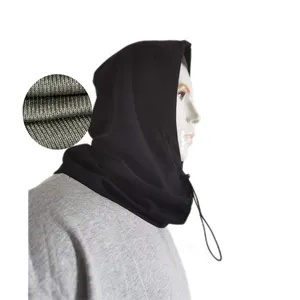 غطاء رأس كامل مصنوع من قماش فاراداي مضاد للجراثيم مضاد للكهرباء الساكنة 99.99٪ EMF