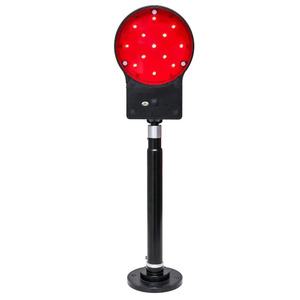 Feux de signalisation ferroviaire clignotants, affichage LED rouge, cadre en acier, IP65, alimentation externe, produit d'avertissement de circulation - Product Image 2