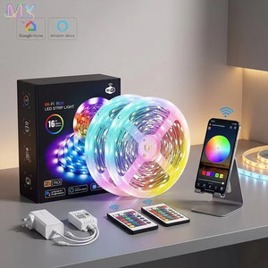 Tira de Luces LED de 5m 10m 15m 20m, USB, PC, WiFi, Control por Aplicación Inteligente, Tira de Luces RGB 5050 con Control Remoto para Almacén - Product Image 4