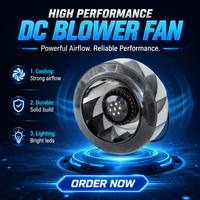 Everflow AC Serie FLW Rückwärtsgekrümmter Radialventilator Kunststoffblätter 220V 2350RPM XH190FLW 72W IP44 Kugellager Schwarz OEM