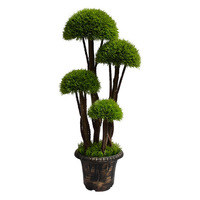 Arbre artificiel en plastique écologique protégé contre les UV, bonsaï, topiaire, 90 cm, plante verte durable en pot pour la décoration de la porte du jardin