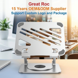 <span class=keywords><strong>Support</strong></span> pour ordinateur <span class=keywords><strong>portable</strong></span> en aluminium, base rotative à 360 degrés, pliable, hauteur et angle réglables, <span class=keywords><strong>support</strong></span> pour tablette et ordinateur <span class=keywords><strong>portable</strong></span> jusqu'à <span class=keywords><strong>17</strong></span> pouces - Product Image 3