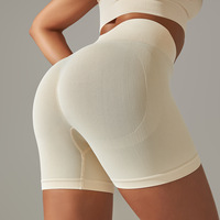 Logo personnalisé Shorts de compression pour femmes Butt Lift Workout Léger Taille haute Gym Fitness Ensembles Seamless Yoga Shorts Imprimer