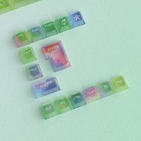 Lot de 119 petites touches transparentes Cherry Roland Jade pour clavier mécanique Magic Fog