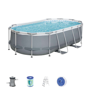 Piscina plegable de acero para exteriores, marco de lujo para salpicaduras - Product Image 3