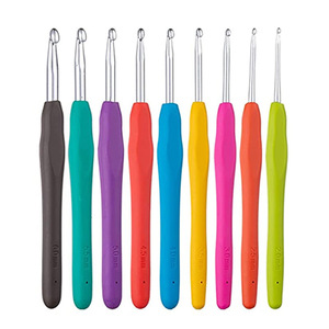 Agujas de <span class=keywords><strong>Tejer</strong></span> Ergonómicas de Aluminio con Mango Suave TRP de 2-10 mm, Juego de Ganchos de Crochet para <span class=keywords><strong>Principiantes</strong></span> - Product Image 1
