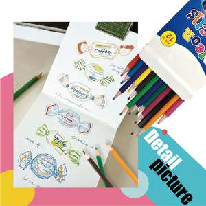 Hot bán 12 cái Bú<span class=keywords><strong>t</strong></span> Chì Màu 12 Màu bú<span class=keywords><strong>t</strong></span> chì bằng gỗ cho các trường học - Product Image 3