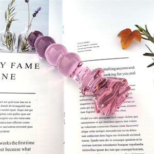 Glazen <span class=keywords><strong>Dildo</strong></span> Roze <span class=keywords><strong>Rose</strong></span> Bloemvorm Vaginale Anale Butt Plug Zelf Comfort Masturbator Speeltjes Voor Vrouw - Product Image 4