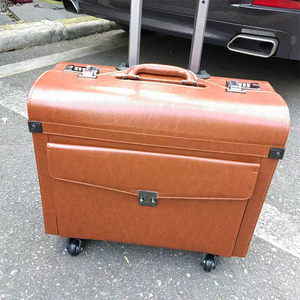 18 inç Pilot bavul poliüretan deri defter seyahat iş ofis bilgisayar evrak çantası yatılı Pilot bagaj için uygun - Product Image 2