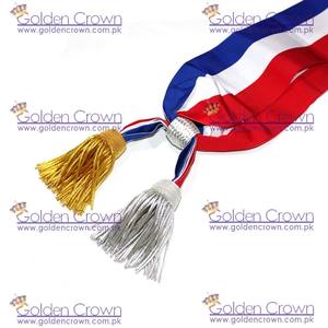 ผ้าพันคอผู้ว่าการเมืองแบบสามสีฝรั่งเศส พร้อมพู่ห้อยเส้นทองและเงิน - น้ำหนักเบา ทนทาน ระบายอากาศได้ดี เหมาะสำหรับใช้งานกลางแจ้งในฤดูใบไม้ผลิ - Product Image 3