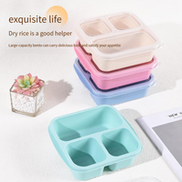 Conteneur de nourriture pour l'école Boîte à bento Boîte à collation divisée Boîte à lunch réutilisable pour enfants