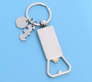 Cadeaux de fête des pères personnalisés Sublimation vierge <span class=keywords><strong>papa</strong></span> Fishbone décapsuleur <span class=keywords><strong>porte</strong></span>-<span class=keywords><strong>clés</strong></span> en métal - Product Image 2