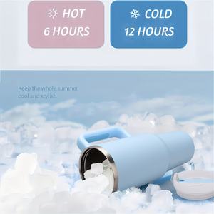 Gobelet à vin isotherme sous vide en acier inoxydable 1200 ml, design personnalisé, écologique, avec couvercle et paille, isolation thermique 12-24 heures, pour le bureau - Product Image 2